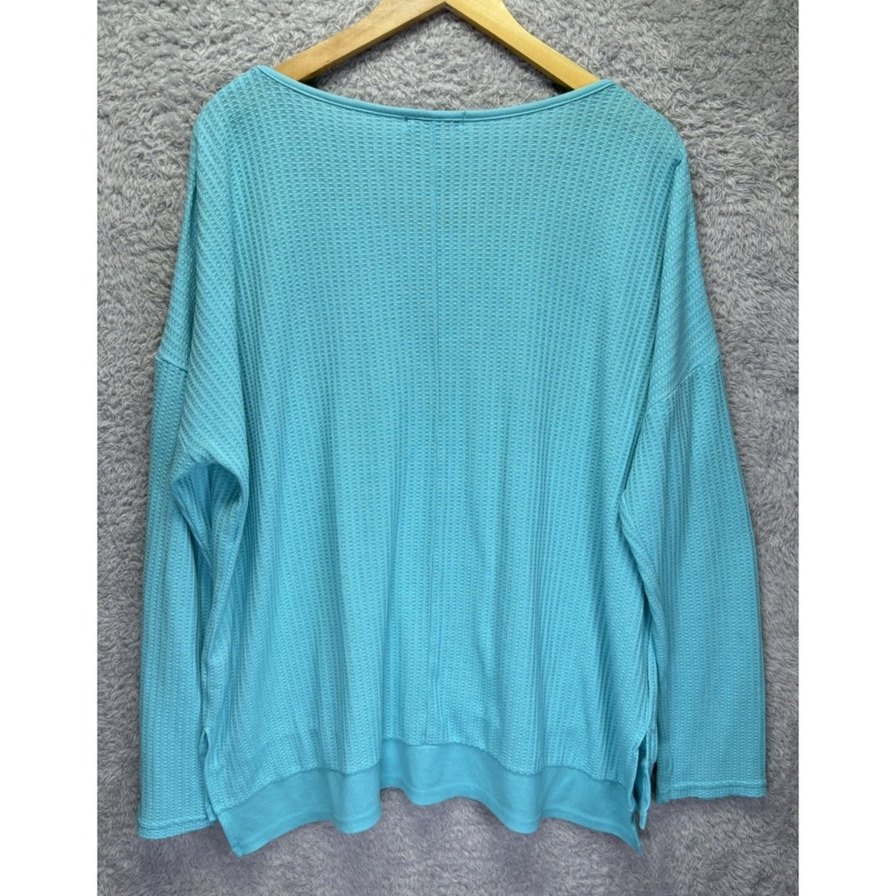 Fresh Produce Blue Luna Thermal Top Women XL XXL Portland Rib Long Sleeve Casual - Picture 3 of 10